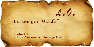 Lemberger Ottó névjegykártya